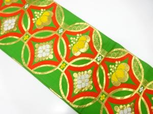 アンティーク　花七宝模様織り出し子供帯（材料）